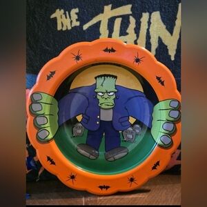 Vintage Halloween 90s Large Frankenstein Ullman Candy Bowl